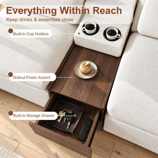 Modular Cloud Couch With Storage Console