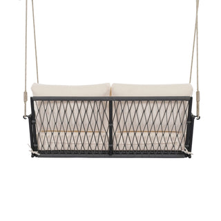 Outdoor Swing Sofa With Soft Cushions For Patio - Beige