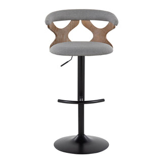 Gardenia - Contemporary Adjustable Barstool & Swivel With Rounded T Footrest (Set of 2)