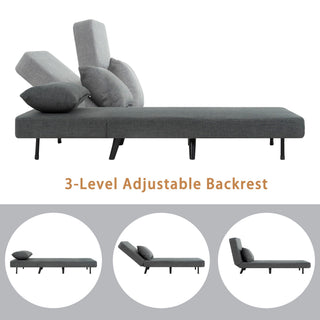 3 In 1 Foldable Chaise Lounge With Adjustable Backrest