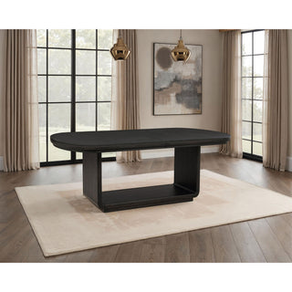 Bangor - Extension Dining Table With Pedestal Base - Black
