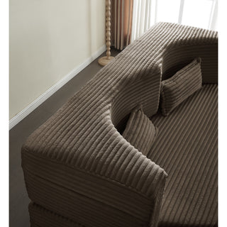 Floor Convertible Sleeper Sofa Bed With 2 Pillows