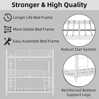 Triple Frame Bed With Built In Ladder