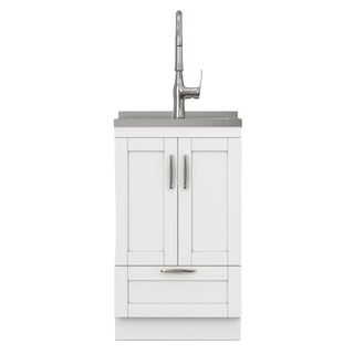 Reed - Deluxe Laundry Cabinet With Pull-Out Faucet And Stainless Steel Sink