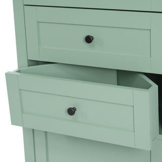 Tall Storage Cabinet With 3 Drawers And Adjustable Shelves For Bathroom