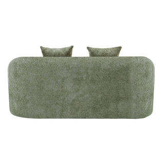 Curved Loveseat Sofa With Round Armrest