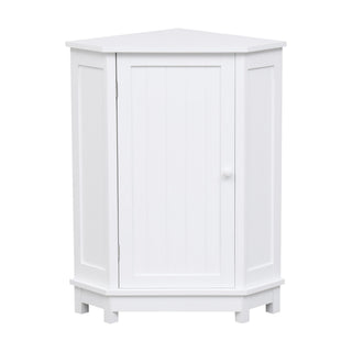 Bathroom Cabinet Triangle Corner Storage Cabinet With Adjustable Shelf Modern Style
