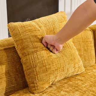 Curved Compressed Sofa, Nordic-Style Design For Living Room