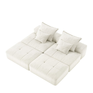 Modern Oversized Diy Combination Modular Sectional Sofa With Pillows