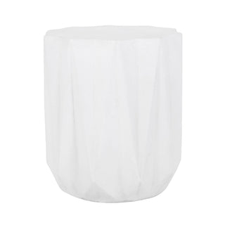 Outdoor Lightweight Concrete Side Table - Antique White