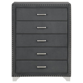 5 Drawer Bedroom Chest With Crystal Pulls