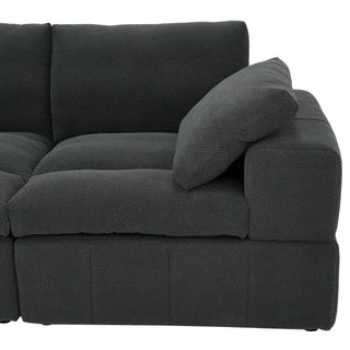 Sectional, Large Arms, Toss Pillows Included