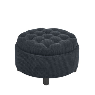 Storage Round Footstool Table Ottoman