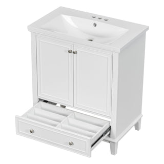 Modern Bathroom Vanity With Sink Combo, Multi Functional Cabinet With Doors And Drawer