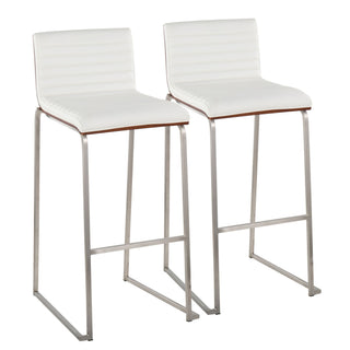 Mason Mara - Contemporary Fixed Height Barstool (Set of 2)