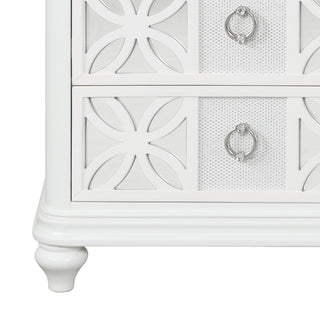 Abigale - Nightstand With Mirror Top, LED Lighting (Includes Mirror And Nightstand) - White