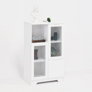 Modern Cabinet With Glass Doors And Drawer
