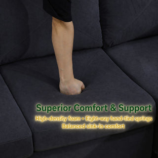 Modular L - Shaped Sectional Sofa 6 Seater 4 Piece Couch With Chaise