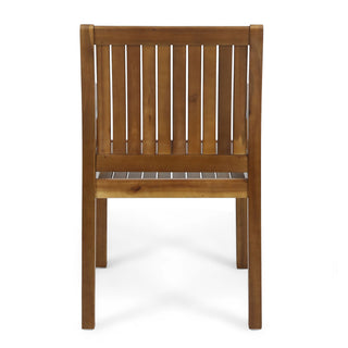 Amethyst - Outdoor Dining Chair With Slat Design (Set of 2) - Natural