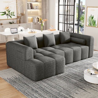 Sectional Free Combined Sofa With 2 Side Pockets
