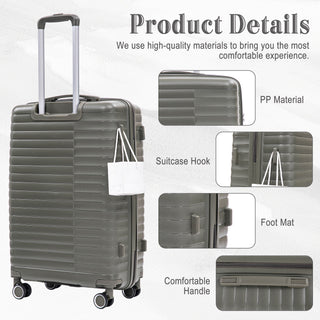 4 Piece Luggage Set, Combination Lock