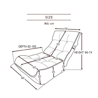 Reclining Japanese Chair Lazy Sofa Tatami Balcony Adjustable Chair