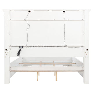 LED Light Panel Bed With Traditional Design