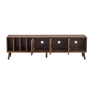 TV Stand With 5 Legs, Media Console Table For Tvs Up To 75" - Walnut