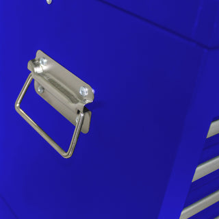 6 Drawer Lockable Tool Cabinet On Wheels, Steel Rolling Tool Chest With Detachable Toolbox