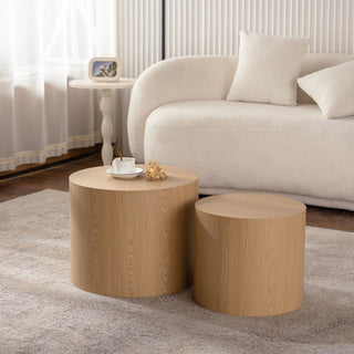 Round Nesting Coffee Table For Small Space (Set of 2)