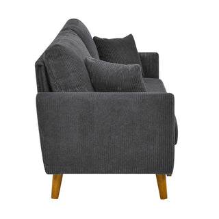 Upholstered Loveseat With Arms And Pillows