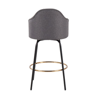 Ahoy - Contemporary Fixed Height Counter Stool Round Footrest (Set of 2)