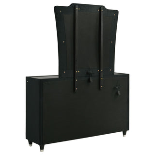 Mika - 8 Drawer LED Dresser With Mirror - Black