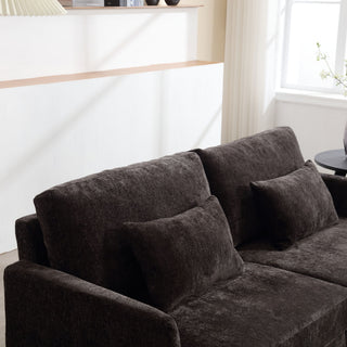 Mid Century Modern Fabric Loveseat Sofa, 2 Seat Upholstered Couch