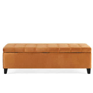 Wendover - Elegant Tufted Storage Bench With Lift-Up Top And Birch Wood Legs