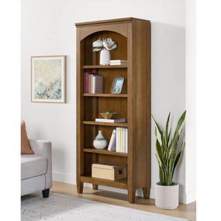 Portico - Open Bookcase - Brown Oak