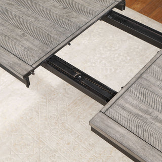 Centera - Rectangular Dining Table With Extension Leaf - Gray