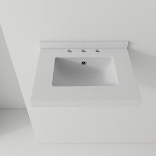 Basin Sink With 2" Thick Rim, Triple Faucet Holes, Sink Only