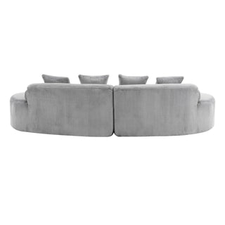 Modern Curved Sofa With Pillows