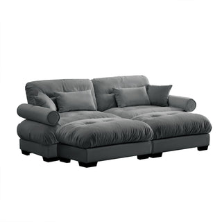 Super Comfort Oversized Modular Sectional Sofa With Movable Ottoman
