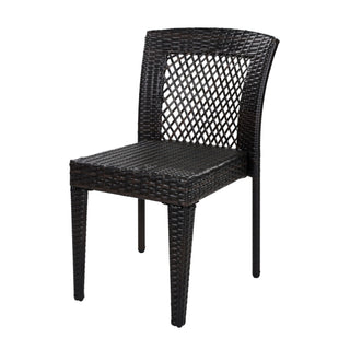 7 Piece Outdoor Dining Set With Table And 6 Chairs - Brown Multi
