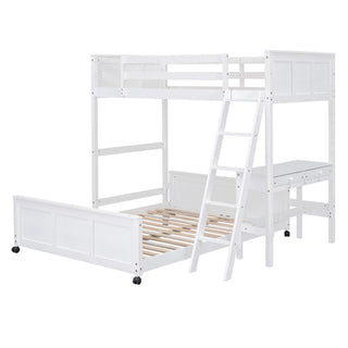 Full Over Full Bunk Bed With Desk