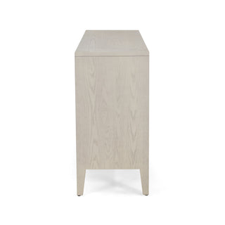 Wood Sideboard With Adjustable Shelves And Storage Cabinet - White Washed