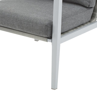 Modern Lounge Chair With Rope Accents And Cushions