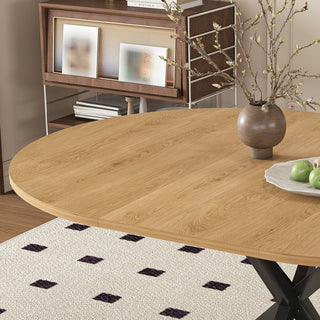 Modern Extendable Round Dining Table Set, Table With Chairs
