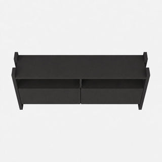 TV Stand For TVs Up To 55" With Open Shelves And 2 Drawers - Carbon Gray