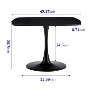 Table Mid-Century Dining Table For 4-6 People With Round Table Top, Pedestal Dining Table, End Table Leisure Coffee Table