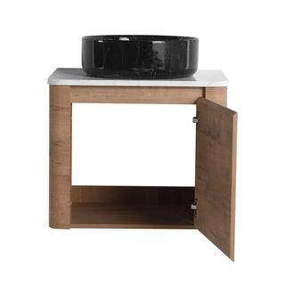 Wall Mounted Bathroom Vanity With Art Sink & 1 Soft Close Door
