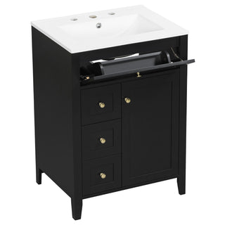 Modern Black Bathroom Vanity With Sink