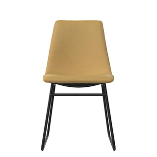 Elegant Upholstered Molded Chair (Set of 2) - Light Brown